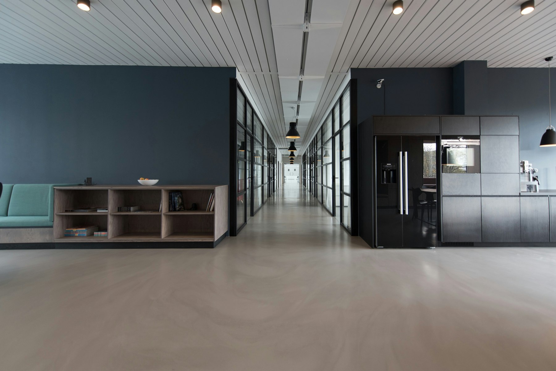 Modern dark office interior